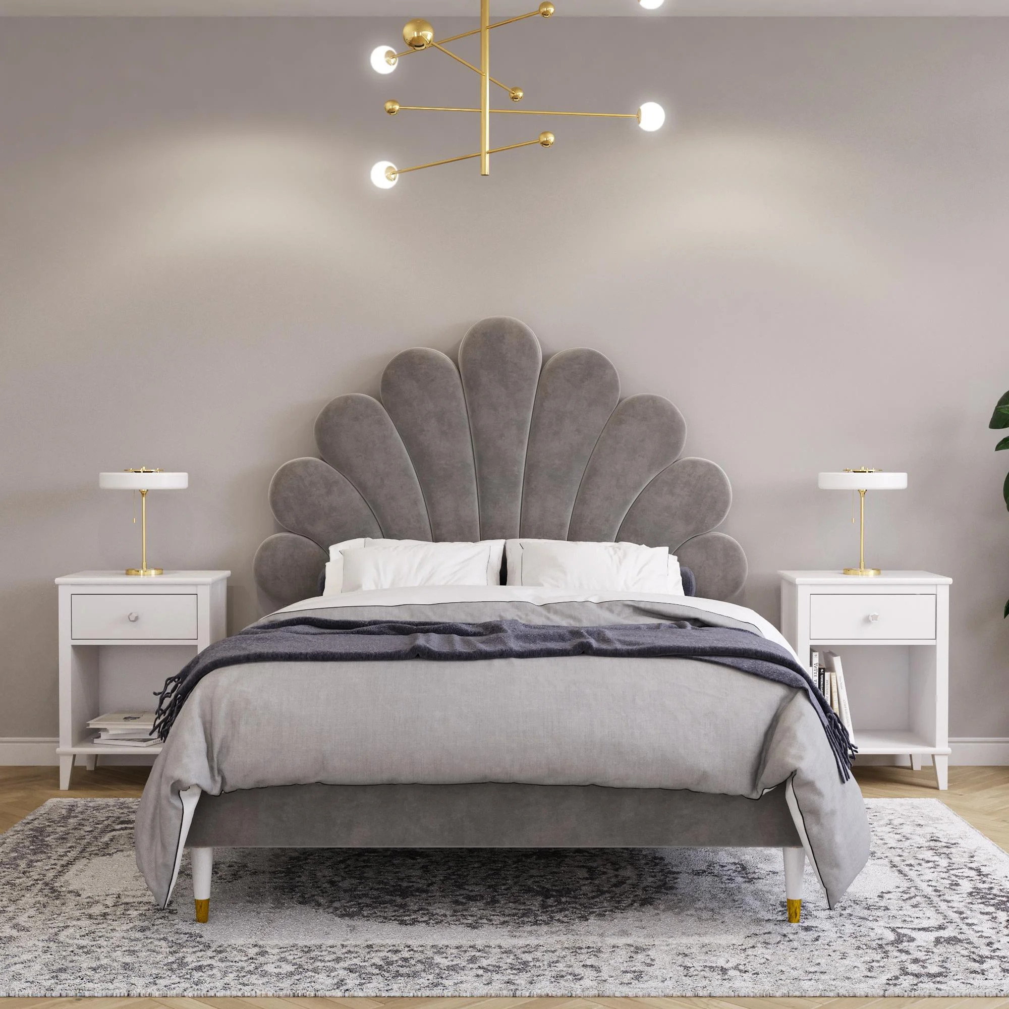 Little Seeds Monarch Hill Upholstered Poppy Bed, Multiple Colors and Sizes | Walmart (US)