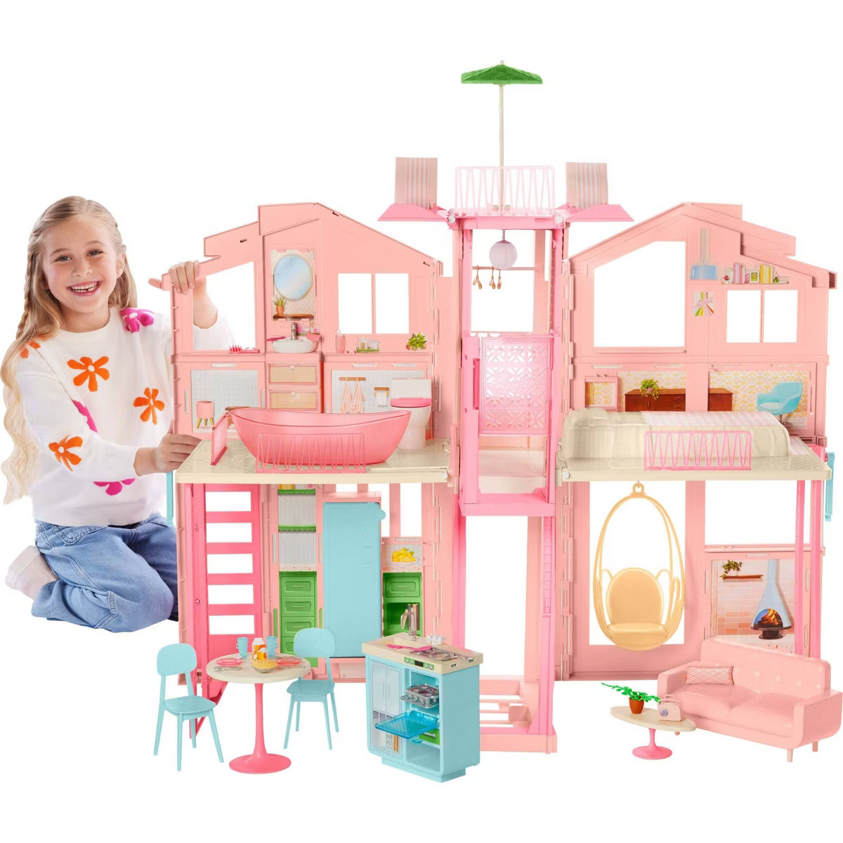 Barbie Hearth & Hand Townhouse Playset with 3 Levels & 40+ Pieces Including Furniture & Accessori... | Target