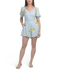 Gingham Floral Romper | TJ Maxx