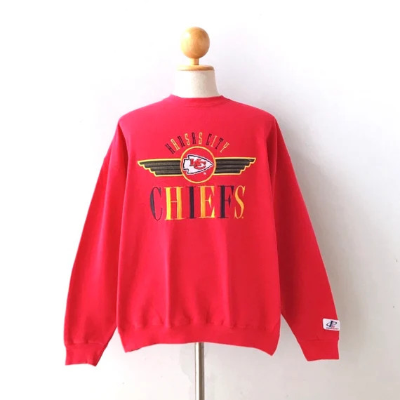 90s Kansas City Chiefs NFL Football Sweatshirt size L - Etsy | Etsy (US)
