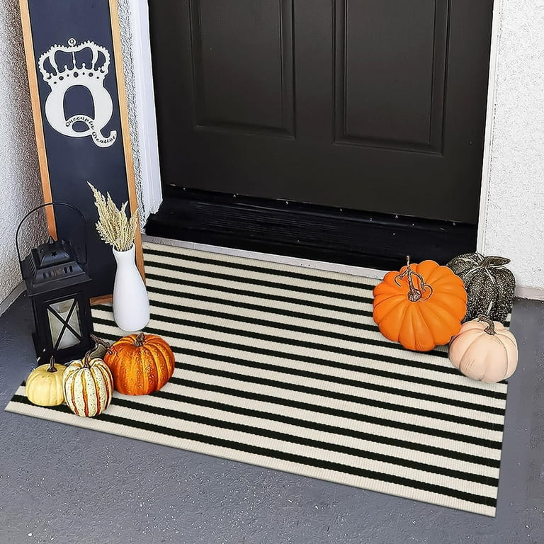 SUNDEREY 2'x3' Small Front Door Mat,2x3ft Washable Outdoor Rugs,Grey Striped Rug,Farmhouse Front ... | Walmart (US)