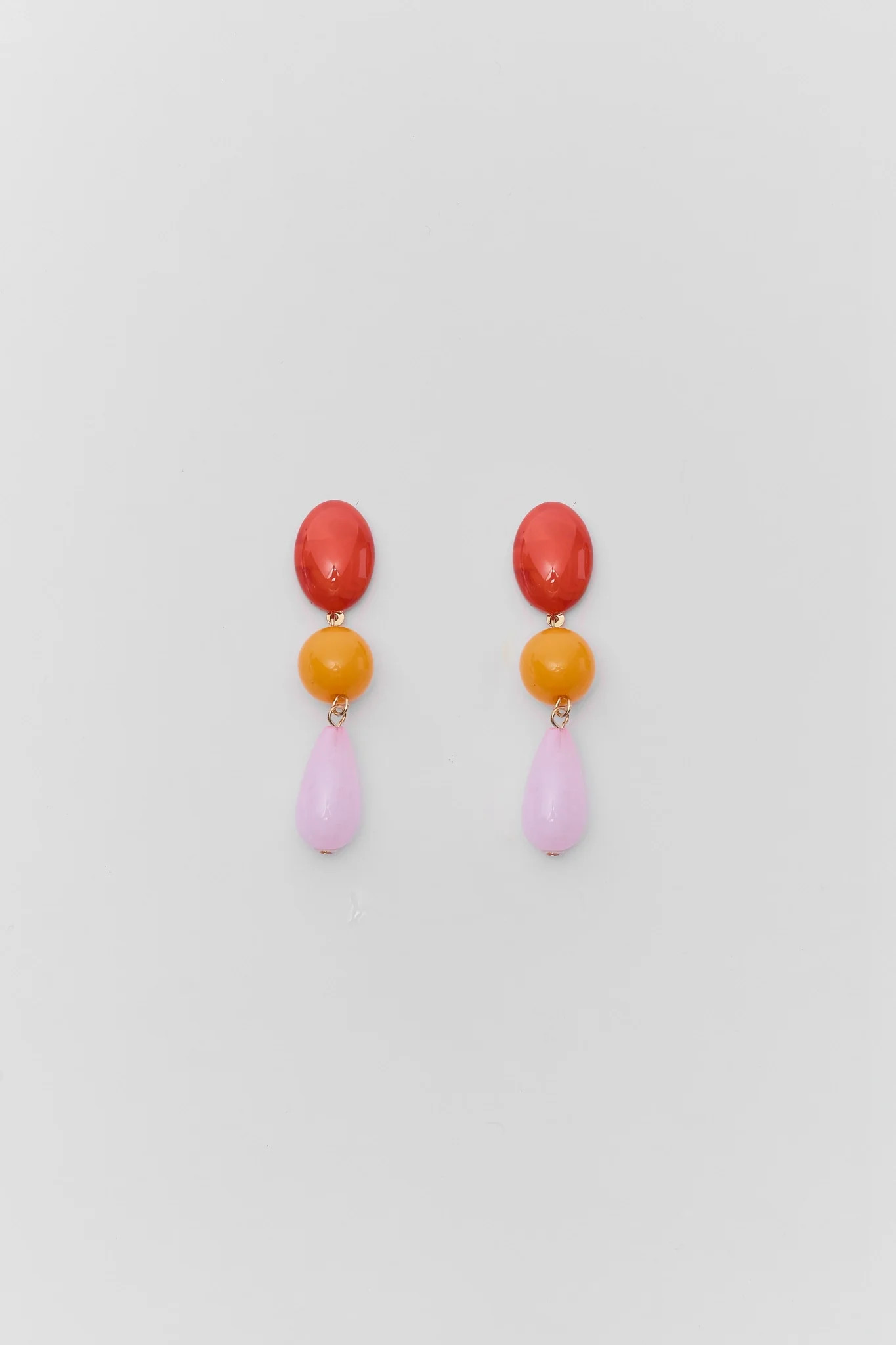 Pink Mixed Stone Drop Earrings | Avara