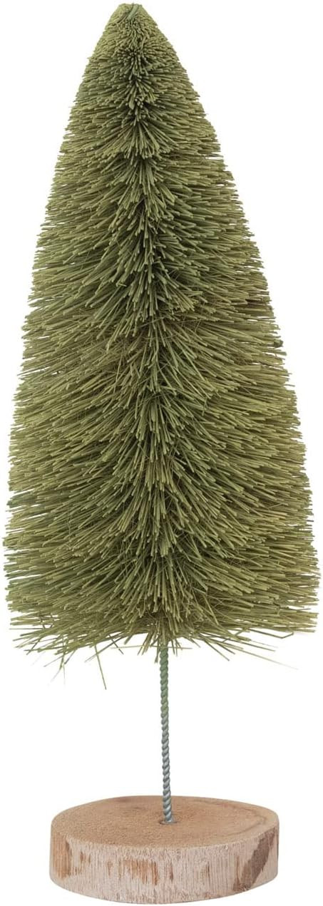 Creative Co-Op Sisal Bottle Brush Tree with Wood Base, Green | Amazon (US)