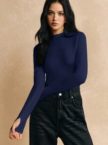 Poéselle Solid Color Long Sleeve Bottoming T-shirt SKU: sz2308043966344444









(1000+ Revie... | SHEIN