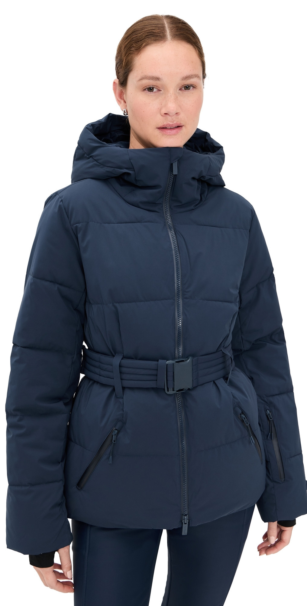 Halfdays Hedy Belted Puffer Jacket Navy XL | Shopbop