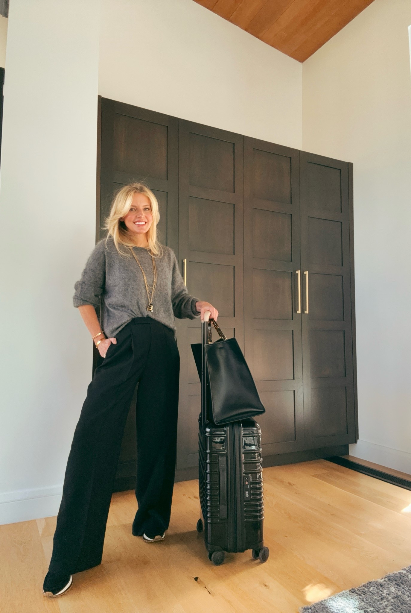 This travel day outfit is anything but basic! I love the cozy, warm cashmere sweater and comfy yet chic and tailored black trousers from Lilysilk. Perfect for long haul flights where you want to feel put together yet comfortable. Fits TTS, I’m wearing a small in the sweater, 2 in pants. 

Plus, you can use my exclusive discount code at LilySilk! 
20ERIN for 20% off
or 25ERIN for 25% off (Minimum spend of $480)

#LTKTravel #LTKSeasonal