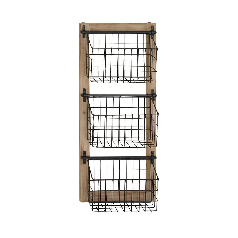 Deloatch Asst Wall Storage Organizer with Wall Baskets (Set of 2) | Wayfair North America