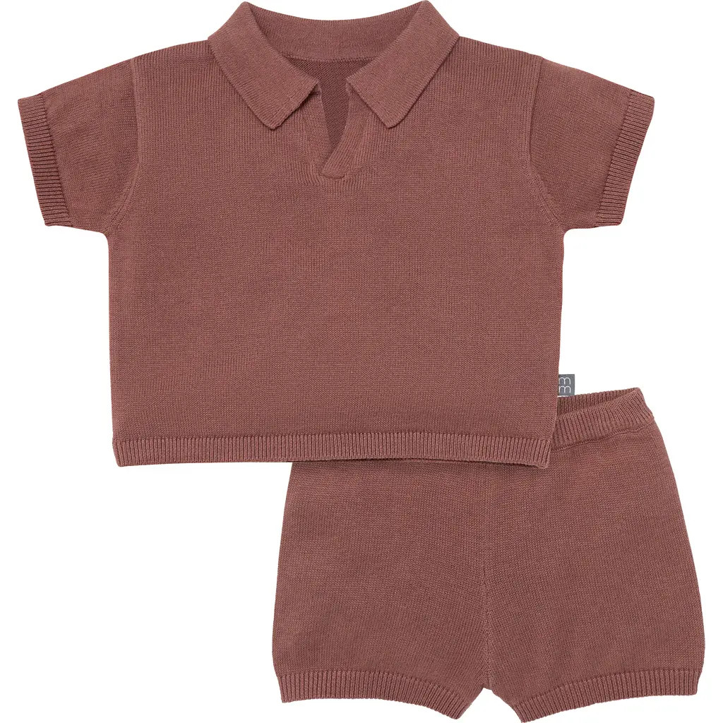 Modern Moments™ by Gerber 2-Piece Baby Johnny Collar Sweater Knit Set in Brown at Nordstrom, Size 3-6M | Nordstrom