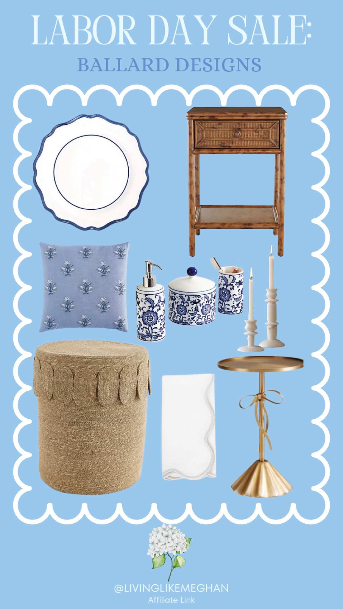 Labor Day Sale - Ballard Designs





Classic style, preppy style, blue and white, rattan, laundry basket, blue and white, grandmillennial, bow, side table, nightstand, scalloped edge, plates, marble candlestick, bathroom refresh, home decor, home inspo, sales, home sales

#LTKSaleAlert #LTKHome
