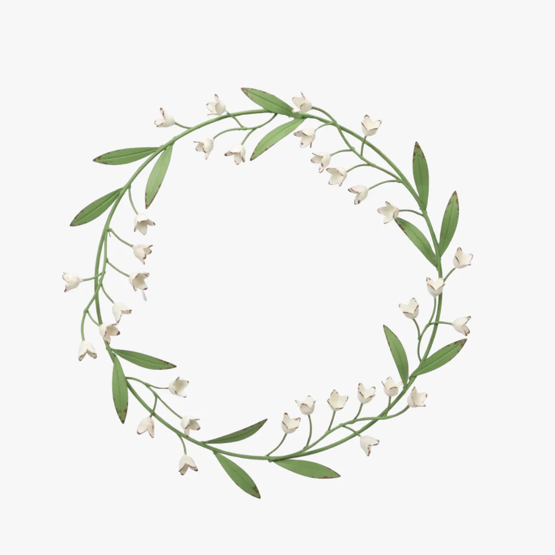 Lily of the Valley Metal Wreath | Dear Keaton