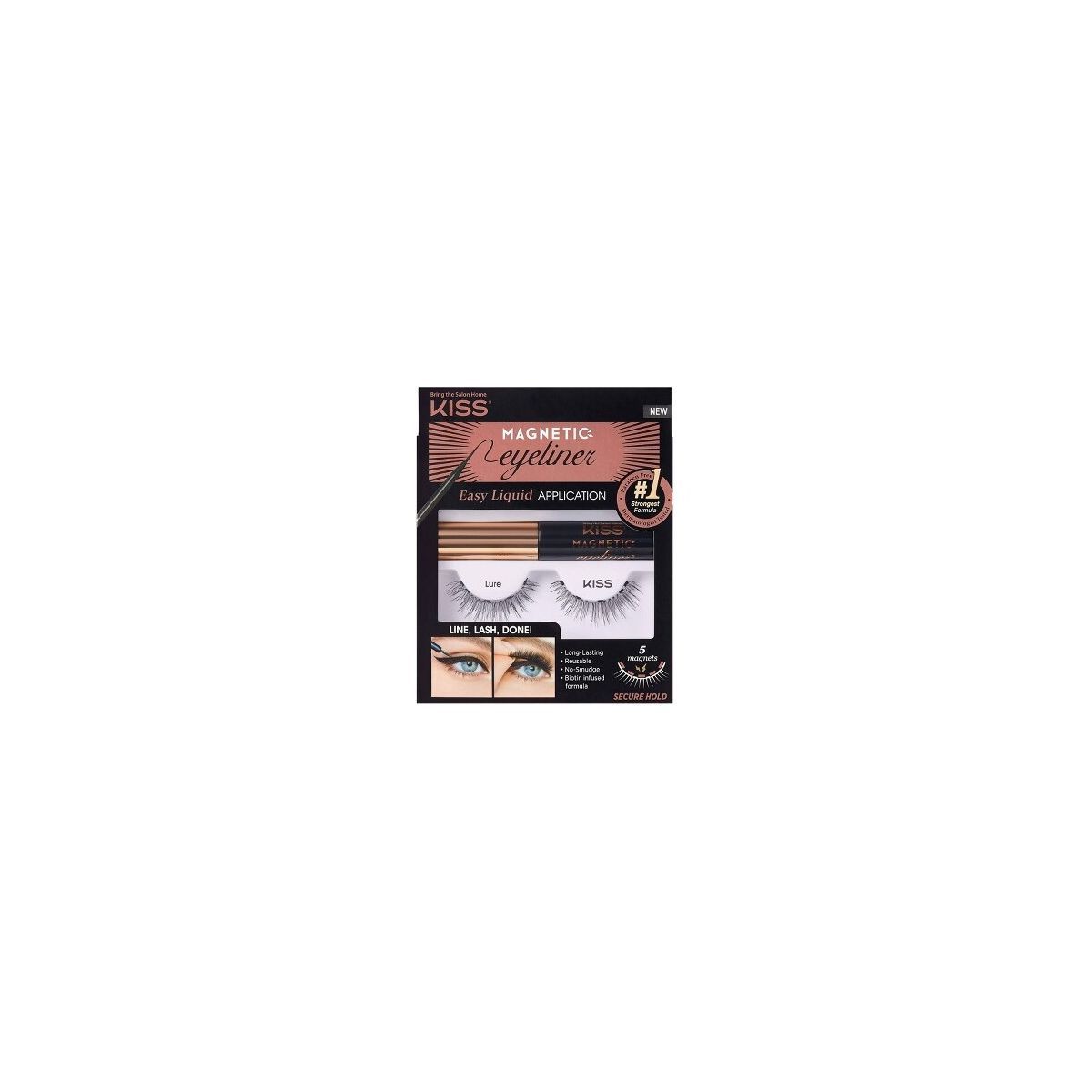 Kiss Nails Magnetic Eyeliner & Fake Eyelashes Kit - Lure - 1 Pair | Target