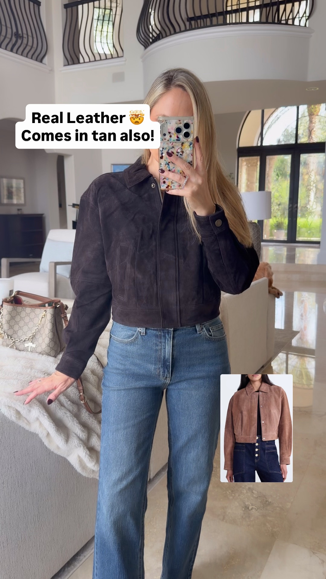 The best real leather, dark chocolate brown jacket for fall. Also comes in a tan color so beautiful cannot believe this is from Walmart.wearing smal

#LTKgrwm #LTKootd #LTKOver40