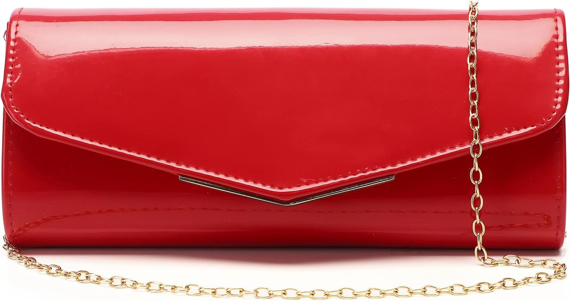 Patent Leather Envelope Clutch Womens Evening Handbag Stylish Crossbody Shoulder Bag Purse for Ch... | Amazon (US)