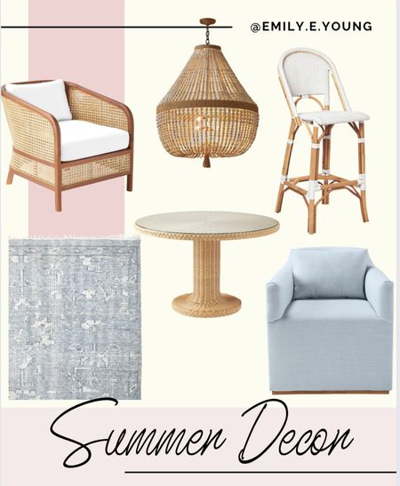 Summer decor, home decor, outdoor furniture, Serena and lily, home decorating 

#LTKSeasonal #LTKhome #LTKFind