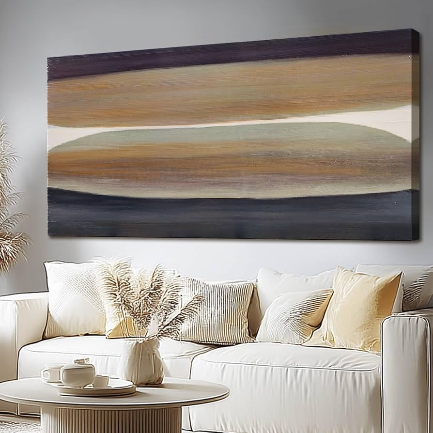 Brown and Black Abstract Wall Art \u2013 Large Framed Colorful Canvas Prints for Office, Living R... | Amazon (US)