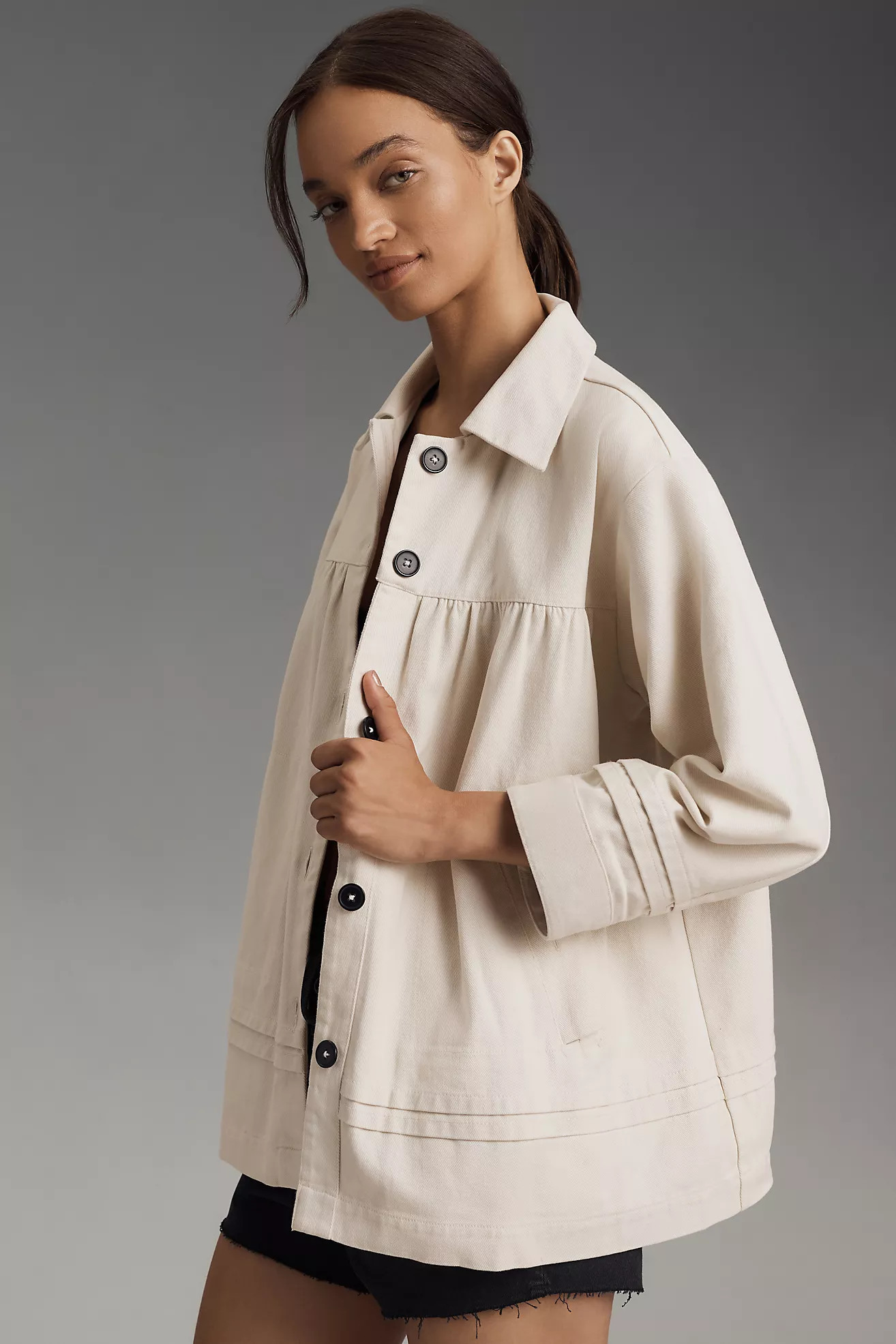 Maeve Collared Swing Jacket | Anthropologie (US)