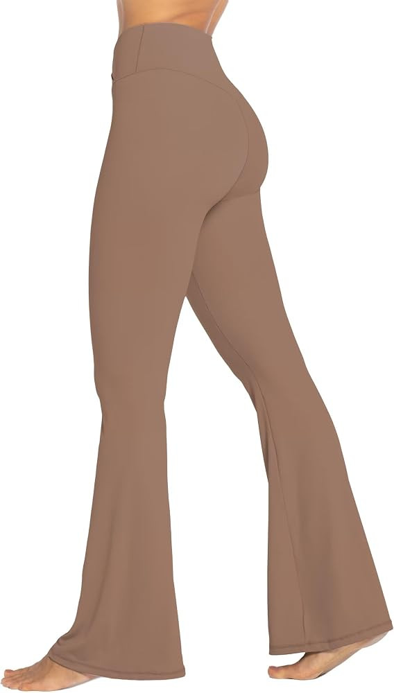 Sunzel Womens Flare Leggings No Front Seam Flare Yoga Pants with Tummy Control Crossover High Wai... | Amazon (US)