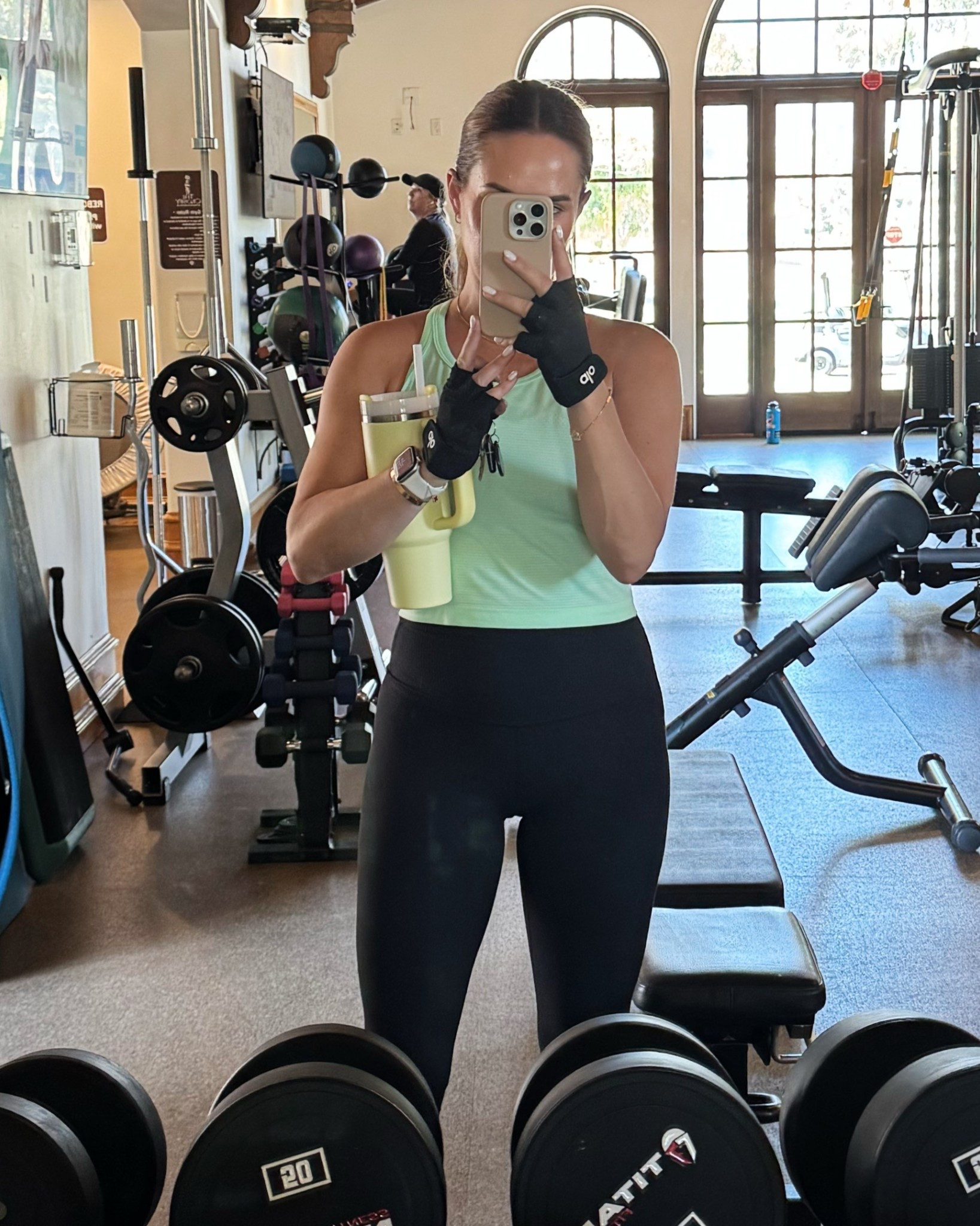 Favorite workout tank and gloves! Size up 2 sizes in this tank- I’m in a size 8! 

#LTKFindsUnder50 #LTKOver40 #LTKActive