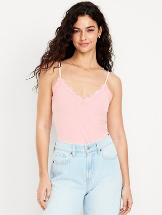Lace-Trim Cami Tank Top | Old Navy (US)