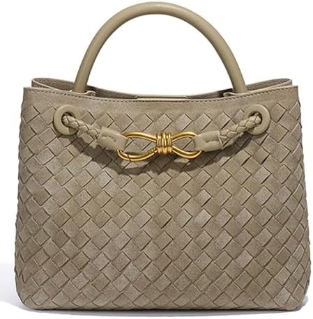 Suede Woven Tote Bag for Women PU Leather Hobo Bags Casual Crossbody Purse Shoulder Satchel Bag T... | Amazon (US)