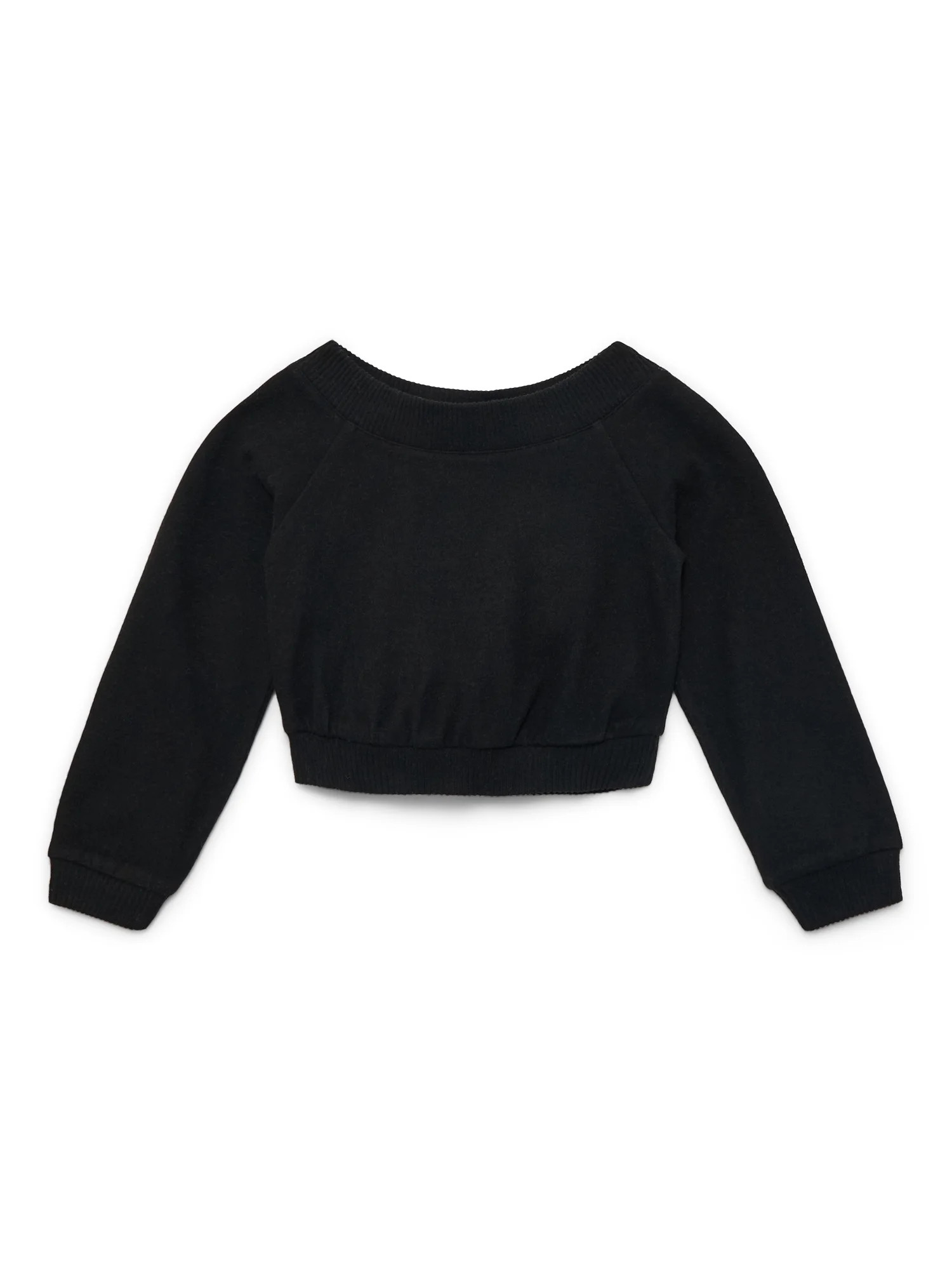 Weekend Academy Girls Hacci Knit Top with Long Sleeves, Size 4-18 - Walmart.com | Walmart (US)