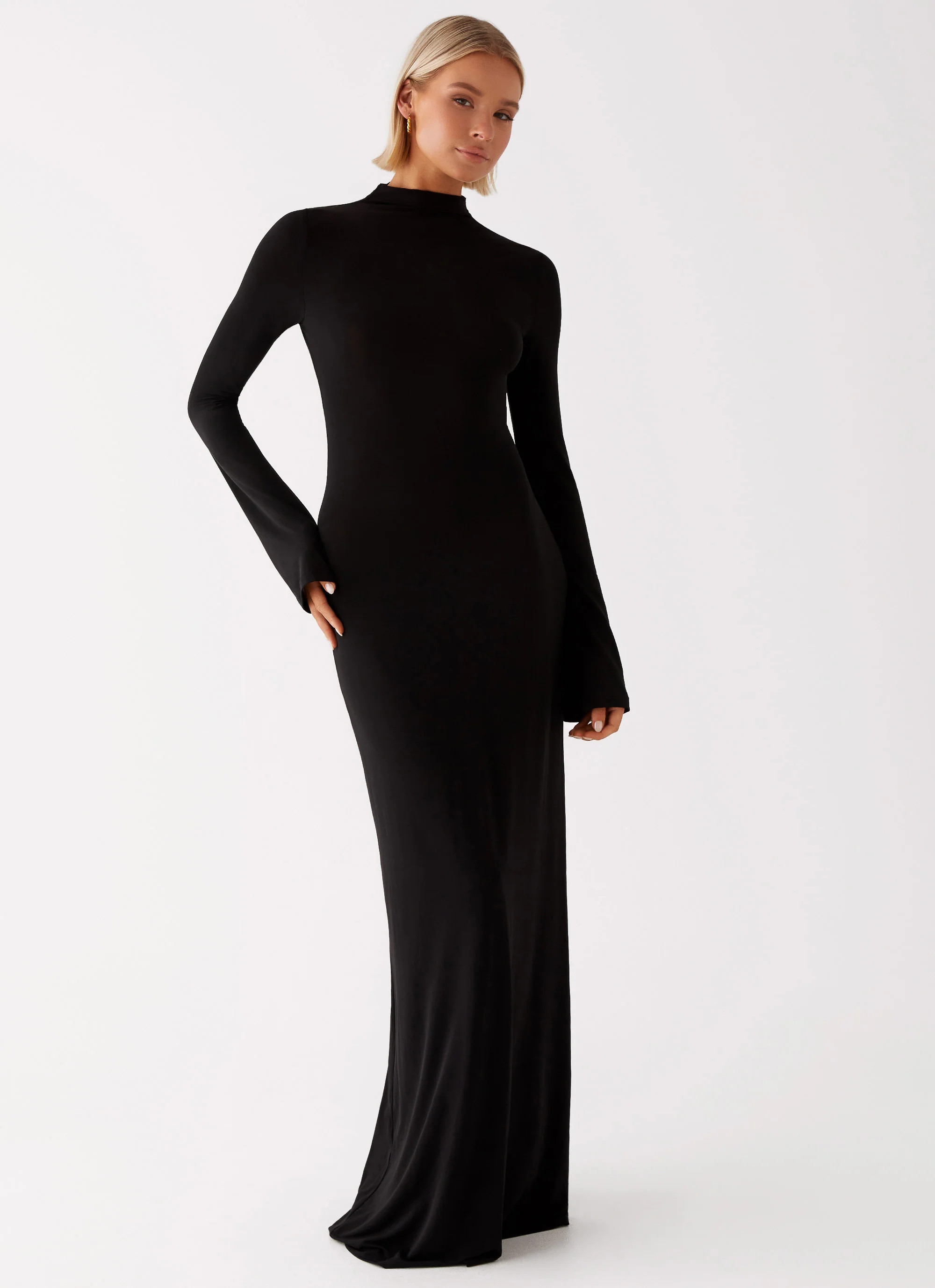Brioni Long Sleeve Maxi Dress - Black | Peppermayo (Global)