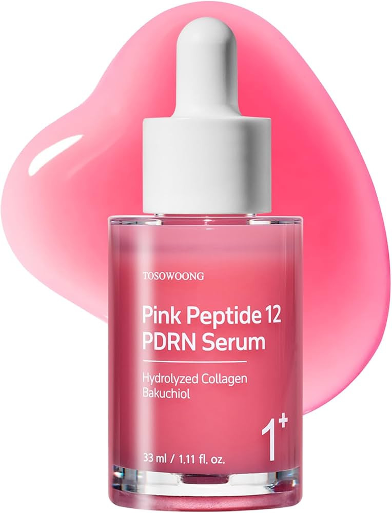 TOSOWOONG Pink Peptide 12 PDRN Serum With Salmon DNA PDRN 10,320ppm, 12 Peptides, Niacinamide, Sk... | Amazon (US)