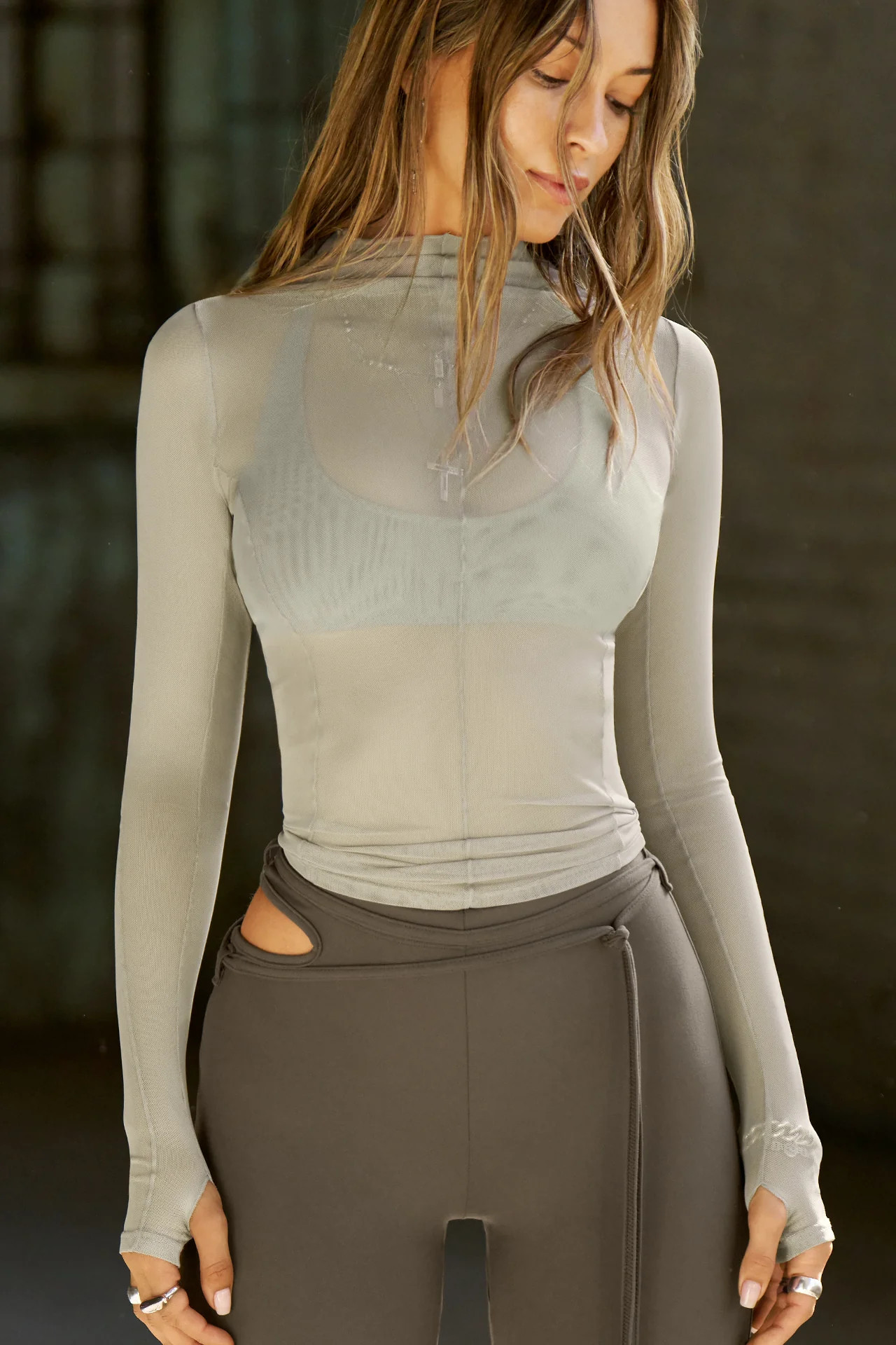 Exposed Seams Long Sleeve - Dew Mesh | Joah Brown