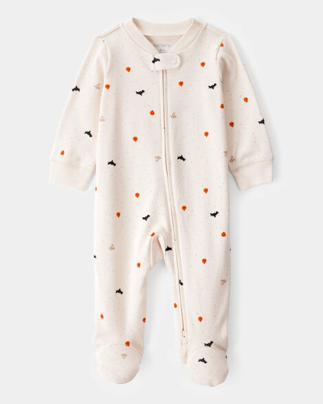 Baby Halloween 2-Way Zip Cotton Sleep & Play Pajamas - Ivory | Carter's Inc