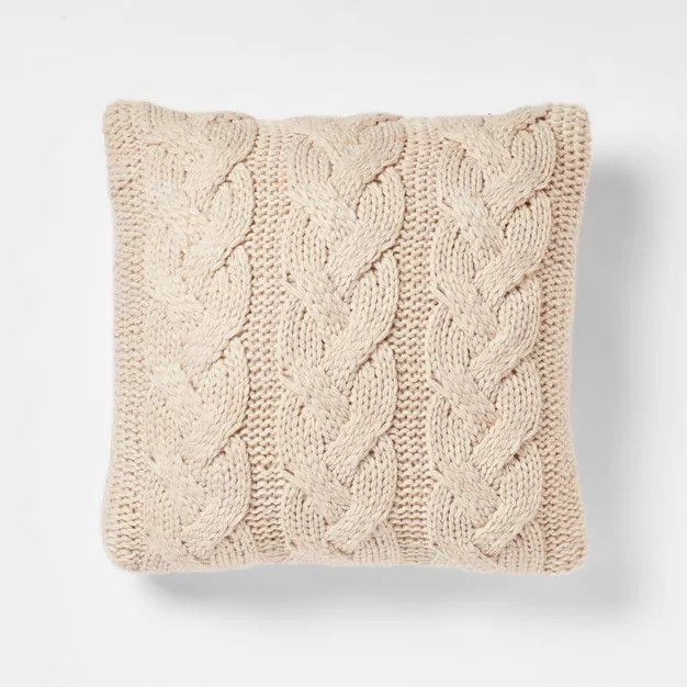 Chunky Cable Knit Throw Pillow - Threshold™ | Target