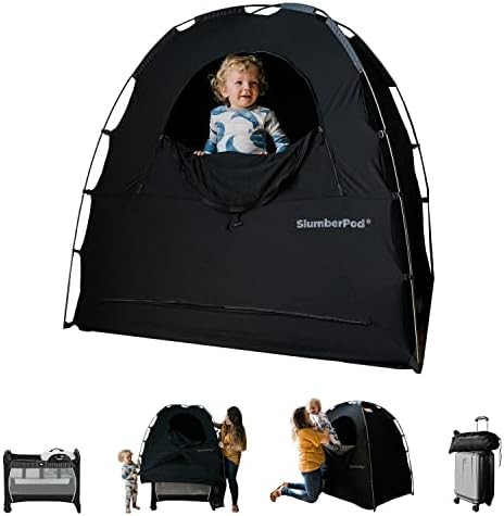 SlumberPod Portable Privacy Pod Blackout Canopy Crib Cover, Sleeping Space for Age 4 Months and U... | Amazon (US)