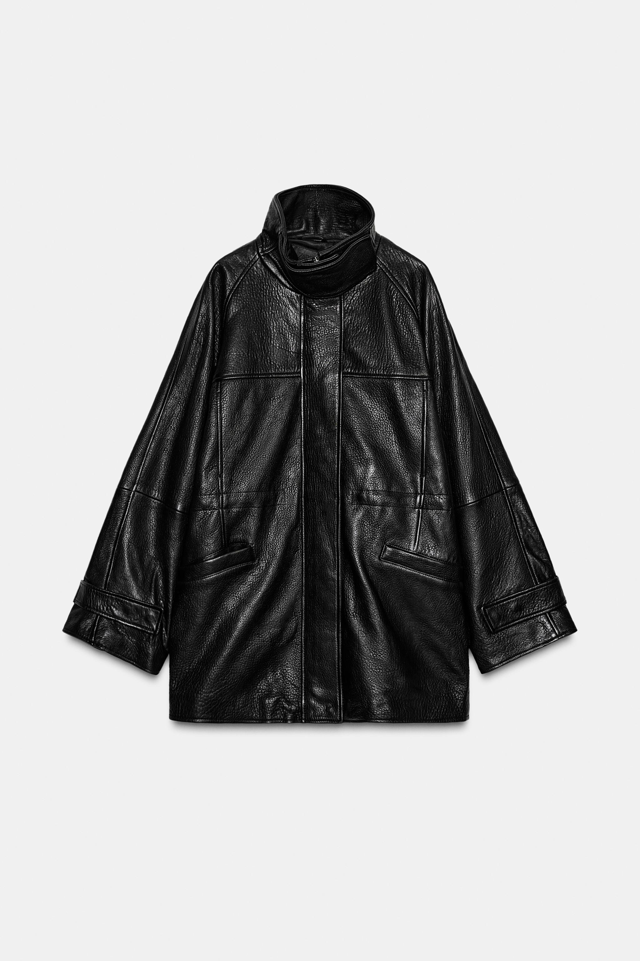 100% LEATHER JACKET WITH ADJUSTABLE WAIST | Zara UK