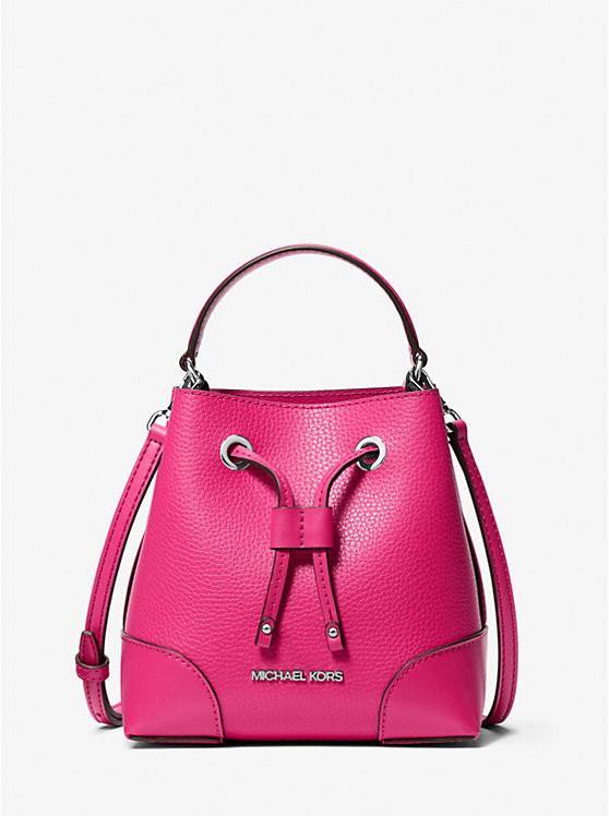 Mercer Small Pebbled Leather Bucket Bag | Michael Kors US