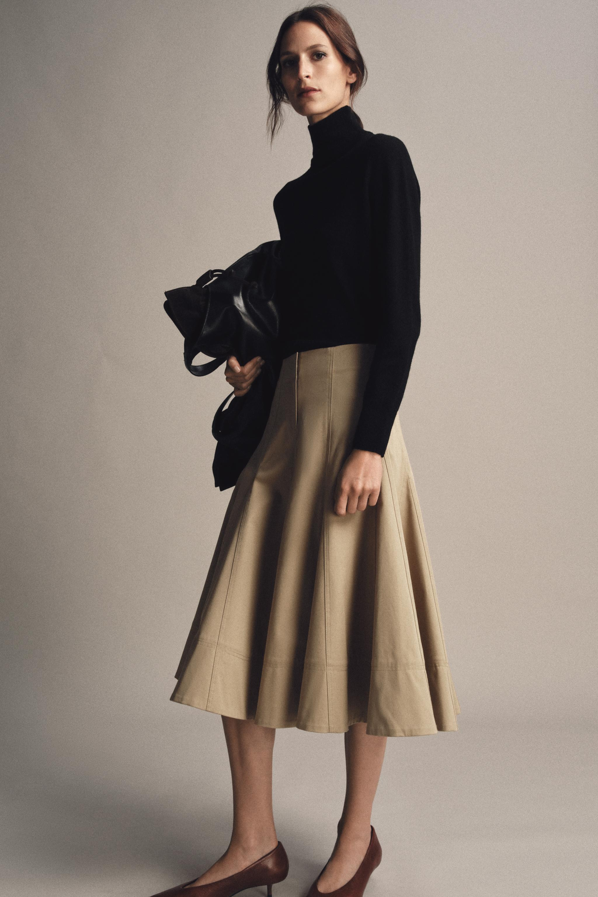 MIDIROCK AUS GABARDINE ZW COLLECTION | Zara DE