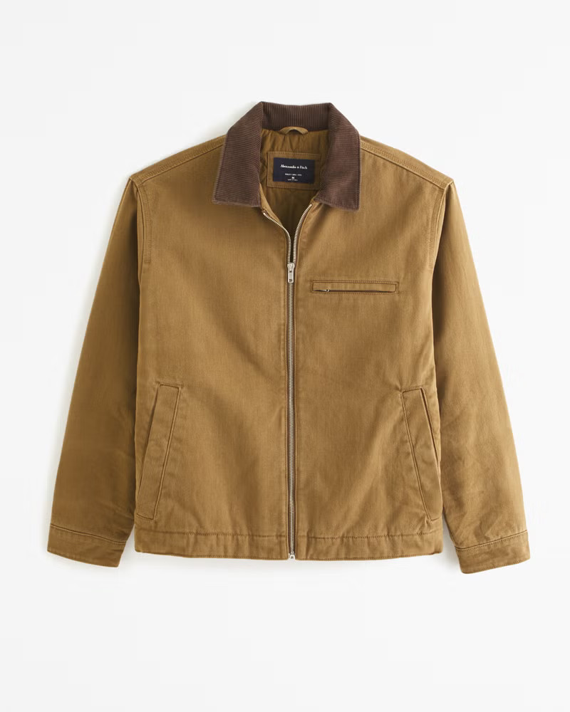 Abercrombie & Fitch Men's Workwear Lined Jacket in Brown - Size S | Abercrombie & Fitch (US)