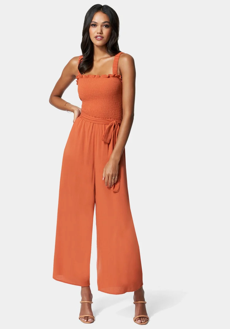 Caged Back Culotte Jumpsuit | Bebe