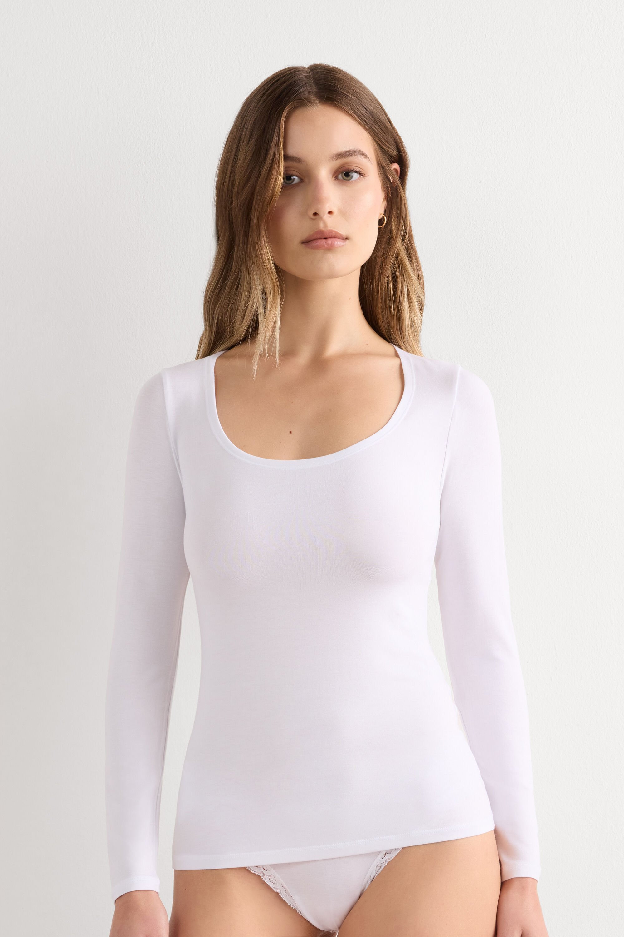 Long Sleeve Scoop Neck Top in Micro-modal - Intimissimi | Intimissimi (US)