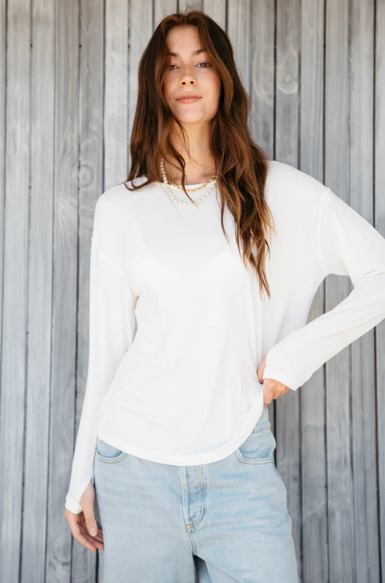 SPF 50+ White Sun Shirt by Lady Captain | Lady Captain