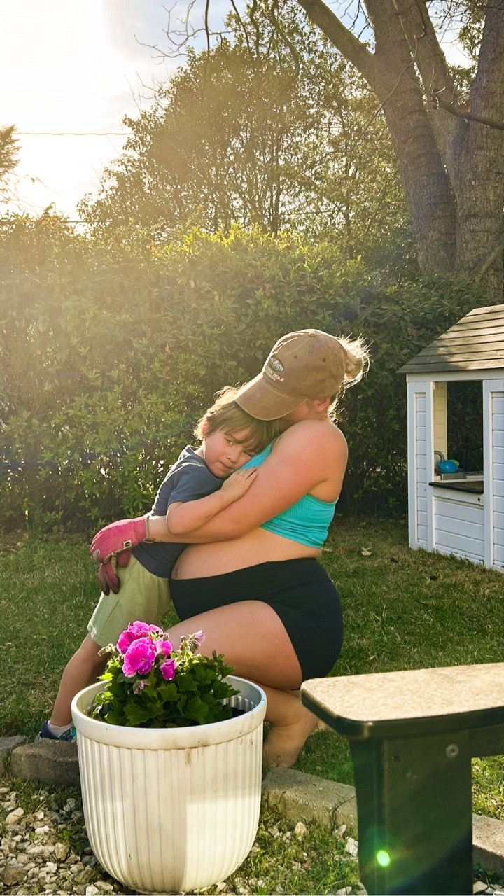 Sundays with them 🦋🪴🌸🪏 

A little outdoor nesting this weekend. Cleaned out the raised garden beds and a few planters. Can’t wait for newborn snuggles on the porch, looking at the flowers while my toddler plays in the backyard & hubby grills. Rich in all the important ways. 🤍
