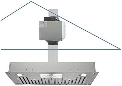 Awoco 11-3/4"D Super Quiet Split Insert Stainless Steel Range Hood, 4-Speed, 800 CFM, LED Lights, Ba | Amazon (US)