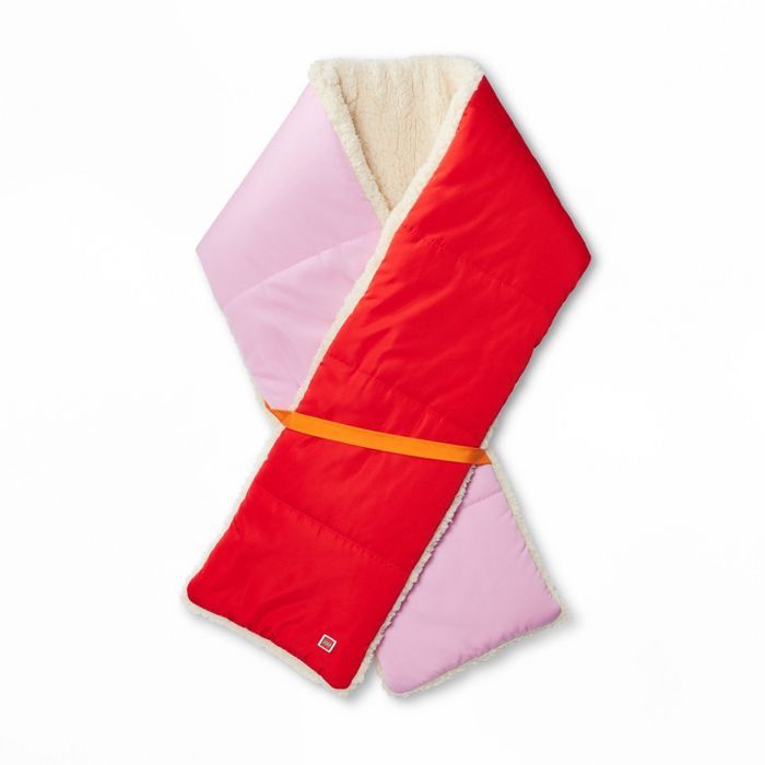 Color Block Puffer Scarf - LEGO® Collection x Target Pink/Red | Target