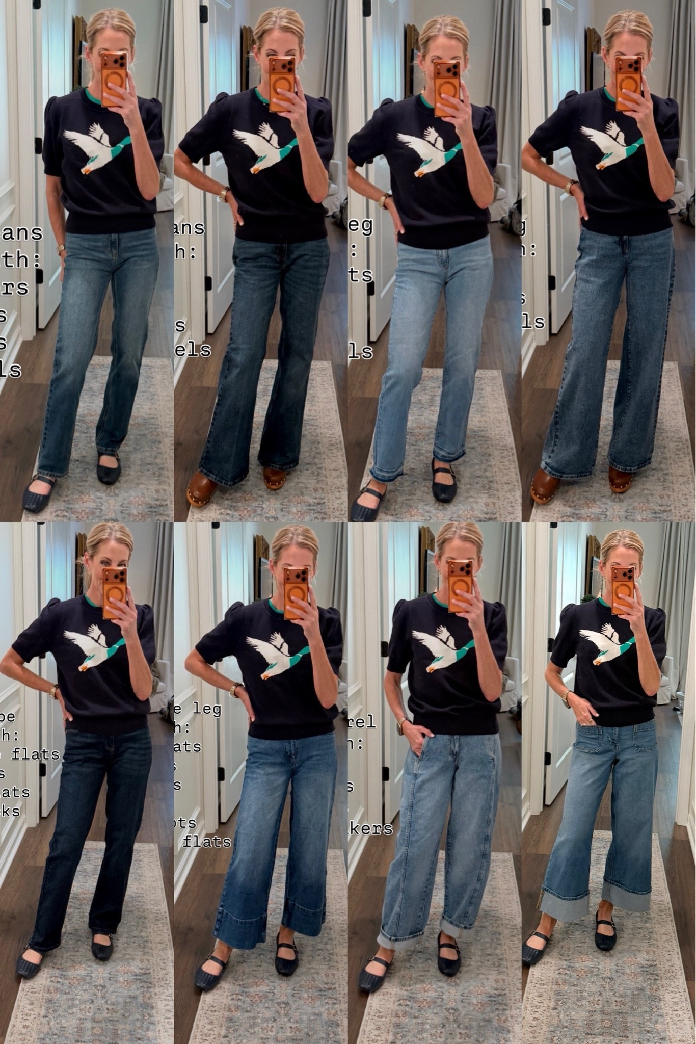 Your Fall 2026 Jeans Cheat Sheet 👖 I tried on all the jean styles we’re seeing everywhere so you can see how they actually look: wide leg, straight leg, cropped wide leg, stovepipe, barrel, flare + work-friendly denim. Every pair is $32 or less! AND I’m showing you which shoes work with each style, because finding the jeans is one thing…figuring out the shoes gets me every time. 😂 Comment JEANS and I’ll send you ALL the links!

For sizing reference, I’m 5’5” and wearing my true size 0 in every pair.

Whether you’re looking for affordable fall jeans, wide leg jeans, straight leg denim, barrel jeans, flare jeans, cropped jeans, teacher outfits, workwear denim, casual fall outfits or everyday jeans for women over 40 and 50, consider this your Fall 2026 jeans guide for finding the right denim style AND knowing exactly how to wear it.

SAVE this Fall jeans cheat sheet so you can come back to it when you’re getting dressed this fall.