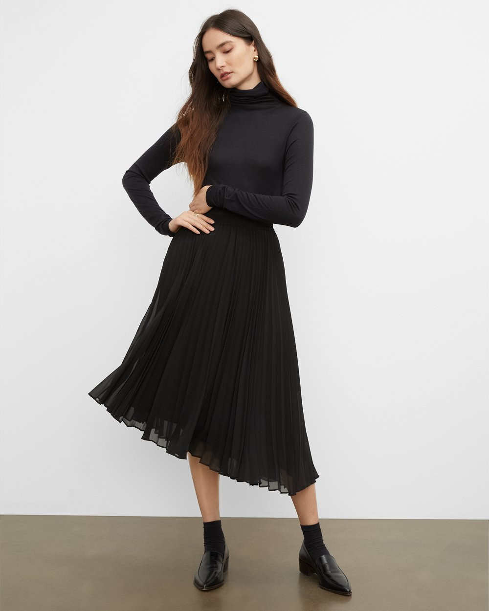 Asymmetric Pleated Skirt | Club Monaco (Global)