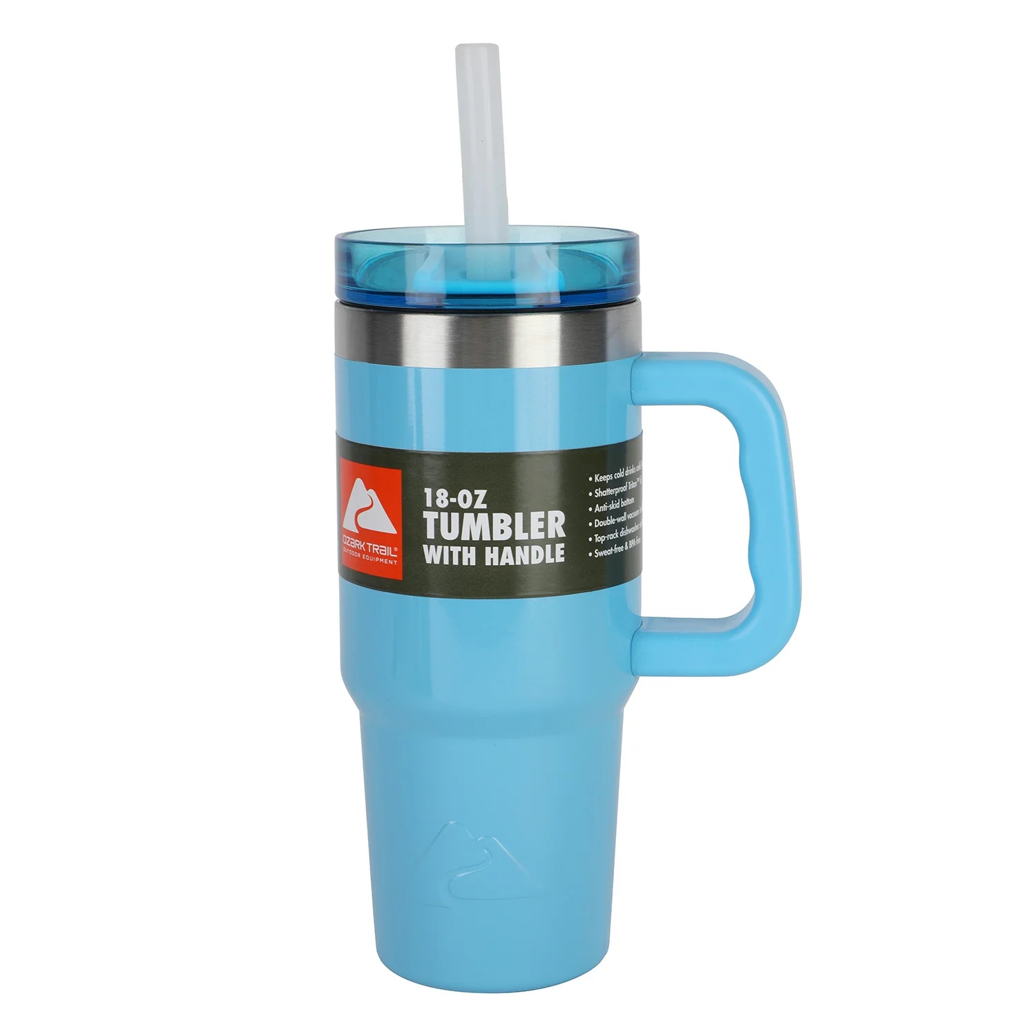 Ozark Trail 18 oz Tumbler with Handle, Shimmer Aqua Water | Walmart (US)