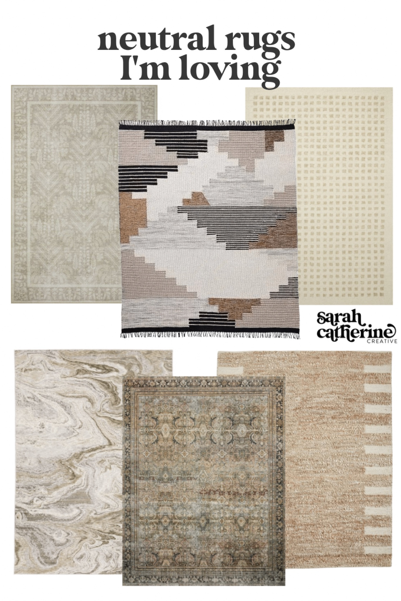 Cute neutral rugs to make your home feel fresh and cozy, home decor, neutral home, loloi rugs, rugs direct, west elm, pottery barn, studio McGee, modern home decor, mid century modern, coastal, transitional design, home style, rug inspo, living room inspo

#LTKFind #LTKhome