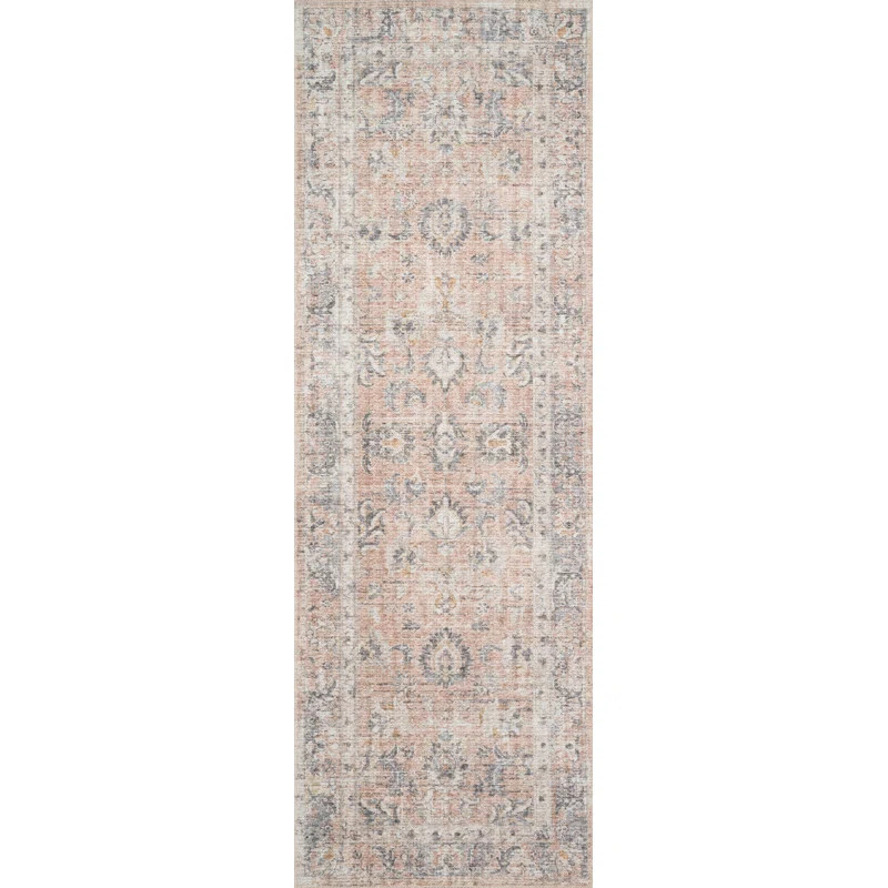 Gelo Machine Woven / Power Loomed Performance Blush/Gray Rug | Wayfair North America