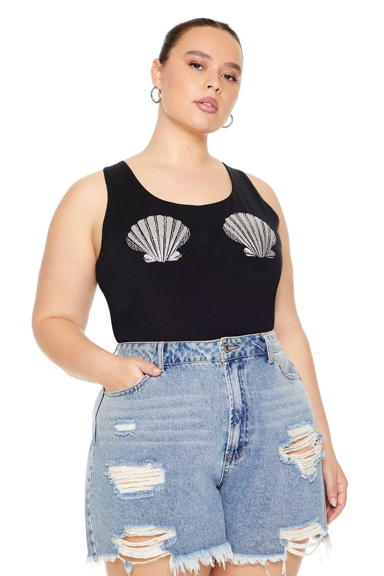 Plus Size Seashell Tank Bodysuit | Forever 21