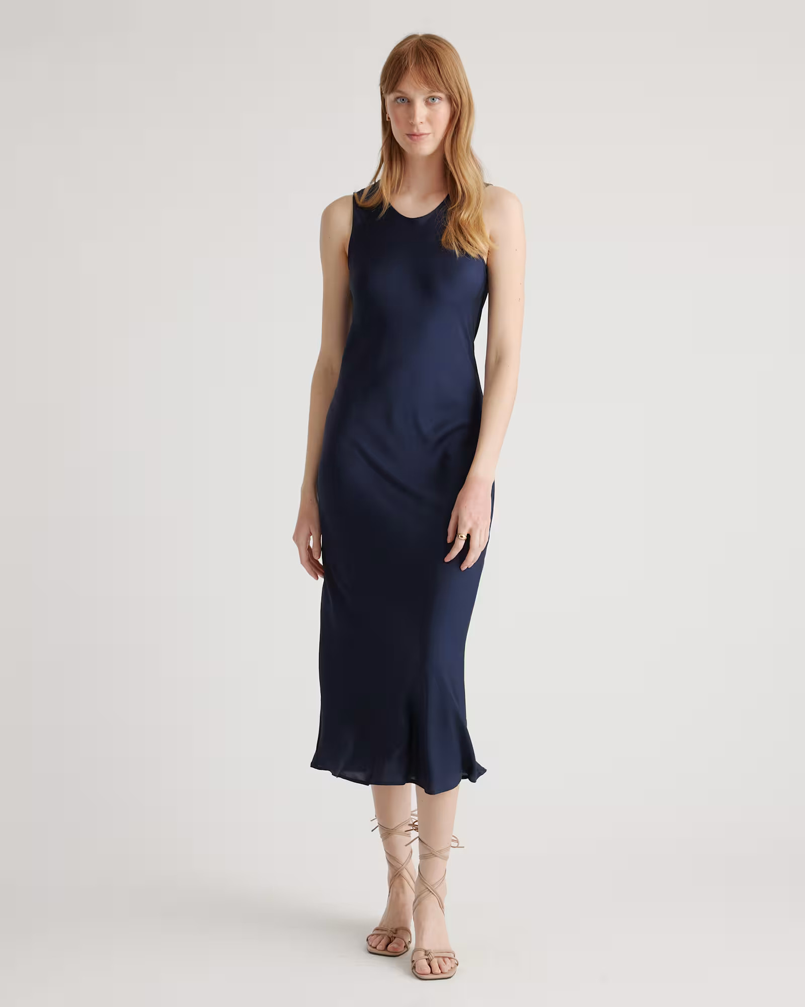 Washable Stretch Silk Tank Midi Dress | Quince
