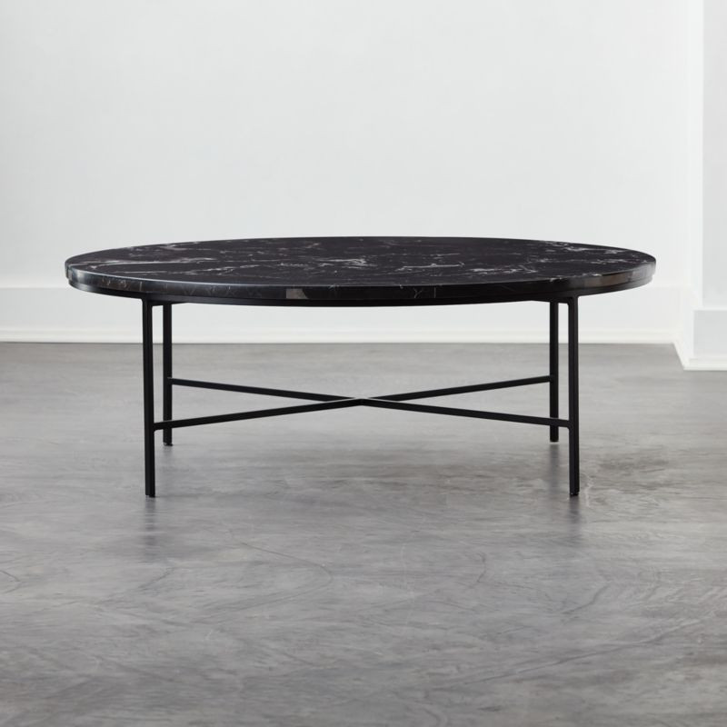 Irwin Black Marble Coffee Table Model 8713 + Reviews | CB2 | CB2
