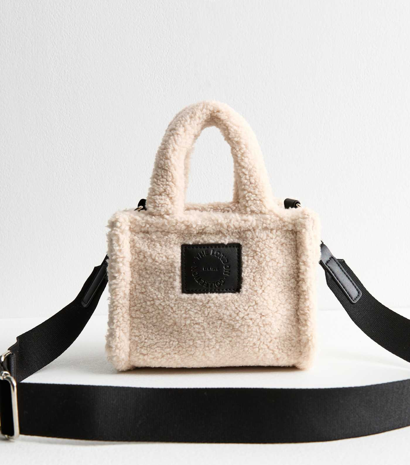 Cream Borg Logo Patch Mini Tote | New Look | New Look (UK)